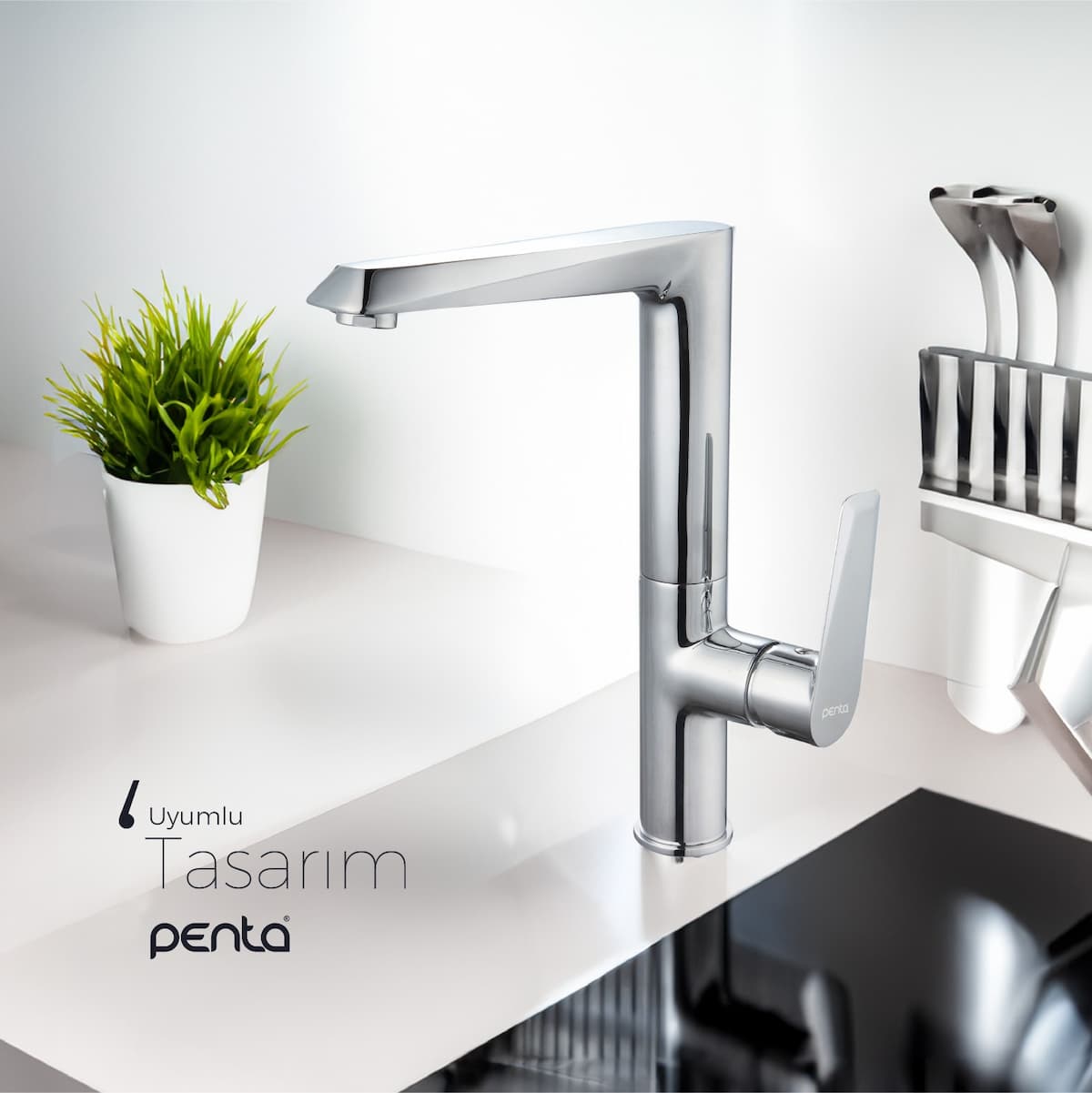 Discover the perfect blend of form and function with the Penta Kitchen Faucet