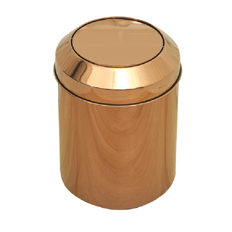 102729 5 Lt.Rotating Cover Garbage Bin Bronze