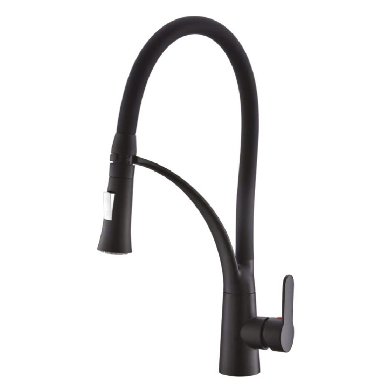 1317Mb Matte Black Spiral Kitchen Sink (Mixer) Tap