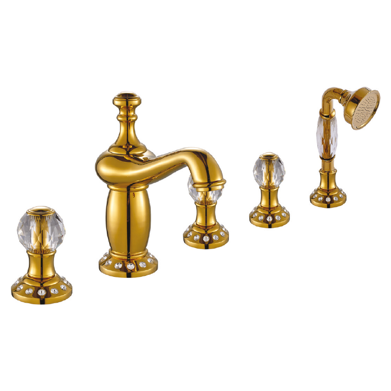 3513 Anatolia Gold Crystal Bathtub Faucet