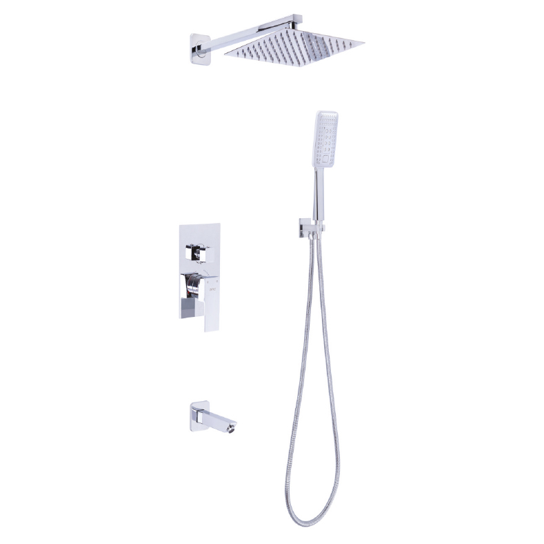 4559 Wall-Mounted Concealed Shower System (Chrom)(Square)