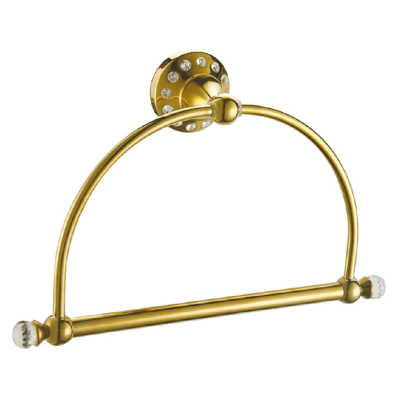 Pgc3503 Anatolia Gold Crystal Round Towel Rail