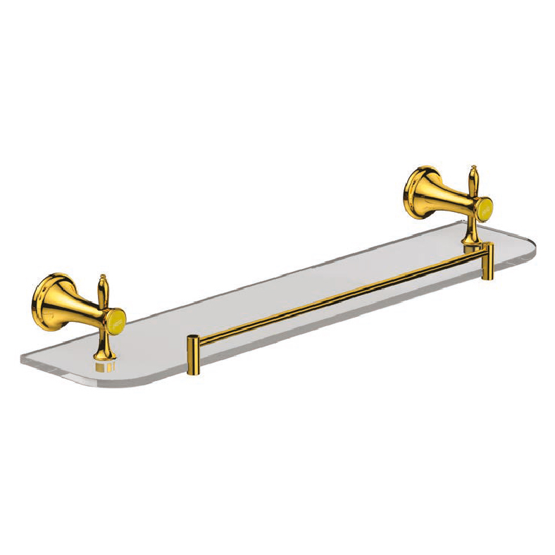 Ph2201 Bosphorus Gold Bathroom Glass Shelve