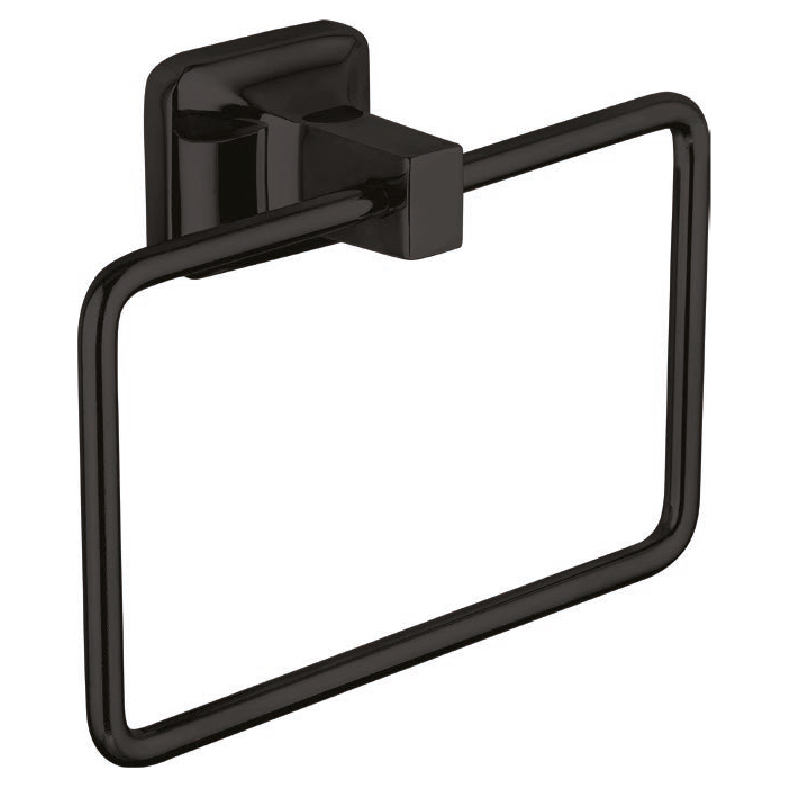 Plfb653 Leaf Round Towel Rail (Square) (Black)