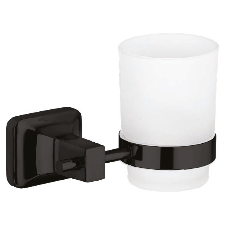 Plfb656 Leaf Toothbrush Holder (Black)