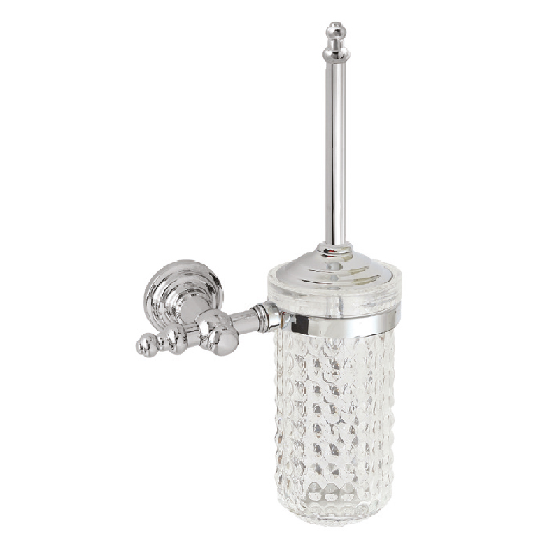 Pmc2613C Mira Chrome Toilet Brush Holder (Glass Chamber)