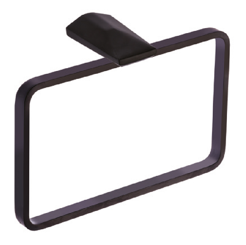 Pnm4853A Nova Black Round Towel Rail