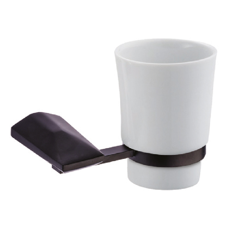 Pnm4856 Nova Black Toothbrush Holder (Ceramic Bowl)