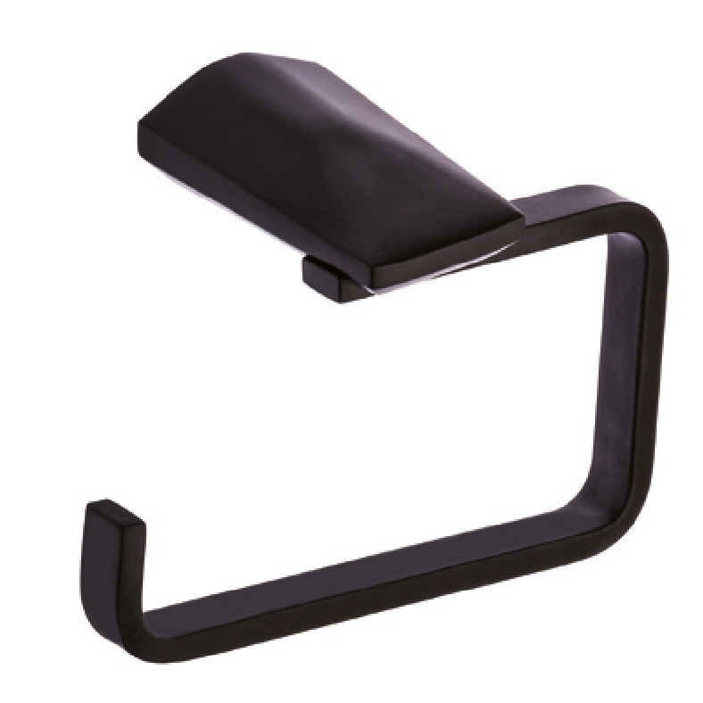 Pnm4880 Nova Black Toilet Roll Holder (No Cover)