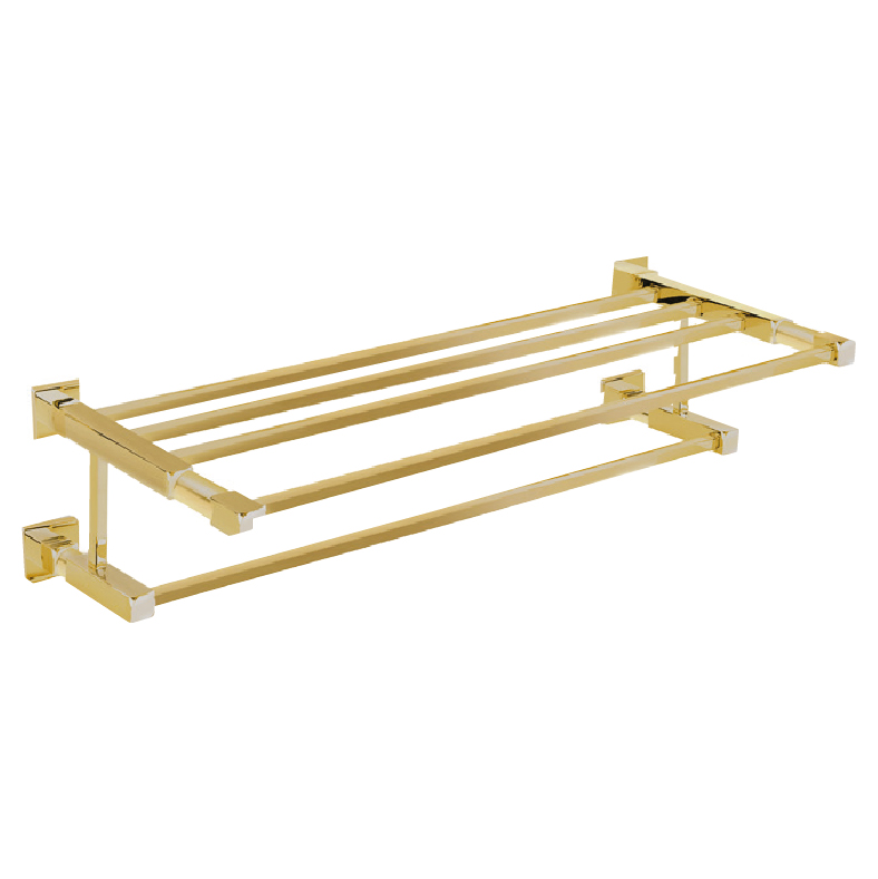 Pvg2772R Valent Gold Shelf Towel Rail / 60Cm