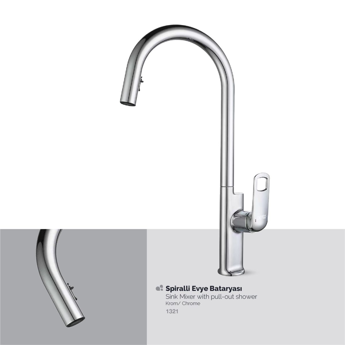 1321 Gizli Spiralli Evye Bataryası Krom