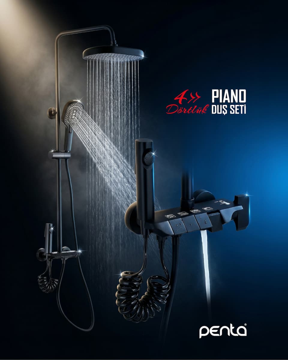 2026 Banyo Trendleri: Piyano Duş Sistemleri ile Şıklık ve Konfor Bir Arada